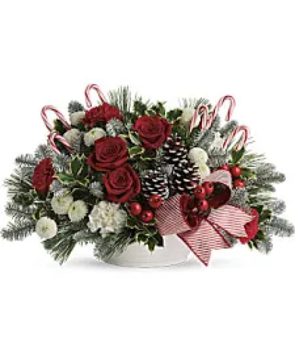 Jolly Candy Cane Bouquet Centerpiece