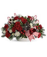 Jolly Candy Cane Bouquet Fresh cut arrangement