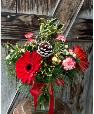 Jolly Christmas vase design 