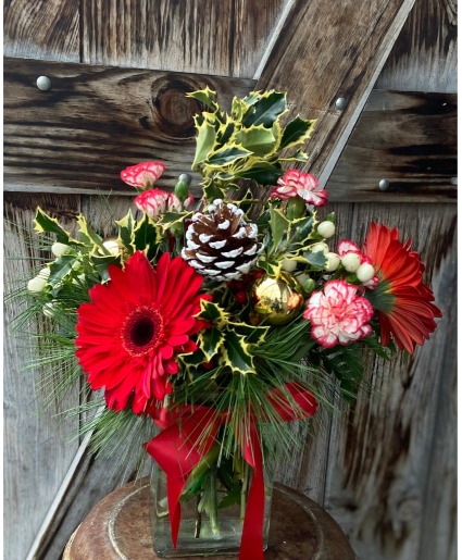 Jolly Christmas vase design 