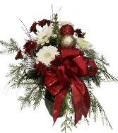 Jolly Red and white  vase arrangement