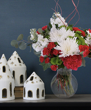 Jolly Red & White Lifestyle Arrangement in Hesperia, CA | FAIRY TALES FLOWERS & GIFTS