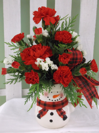 JOLLY SNOWMAN  ARRANGEMENT