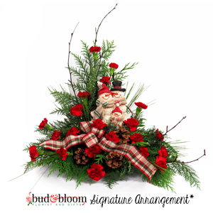 *SOLD OUT* Jolly Snowman Family  Bud & Bloom Signature Arrangement