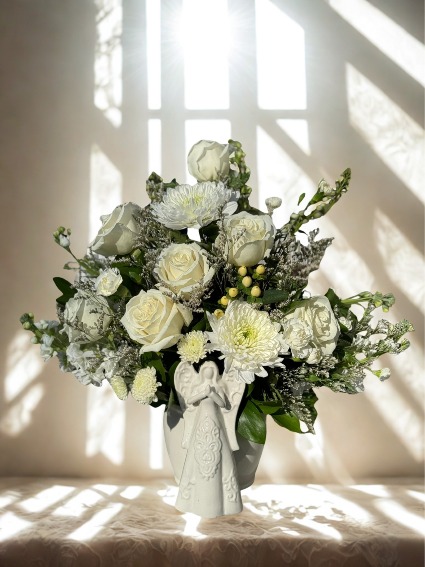 Journey to Heaven Floral Arrangement in Ceramic Planter