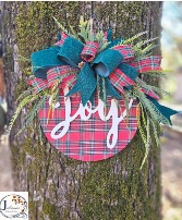 JOY Christmas Door Hanger  