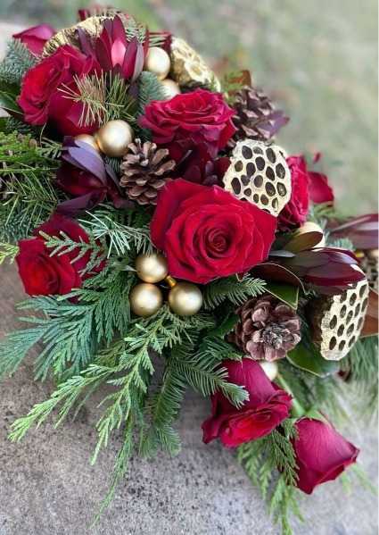 Joy to the World Centerpiece Flower Arrangement