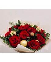 Joy to the world  Hand tied holiday bouquet 