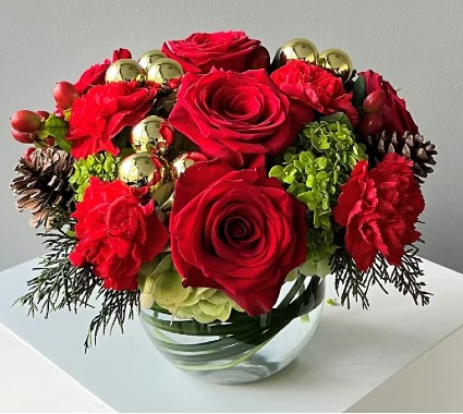Joy to the World Vase Flower Arrangement