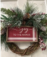 Joy to the World Weath Silk Wreath 