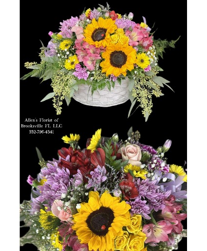 Joyful Basket Arrangement  Fresh cut flowers 