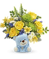 Joyful Blue Bear Bouquet Baby