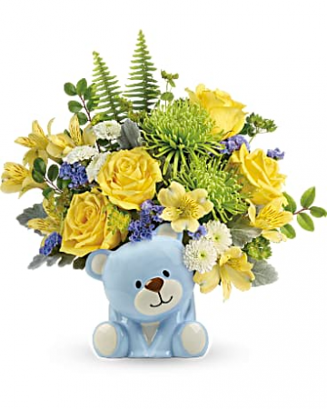 Joyful Blue Bear Bouquet