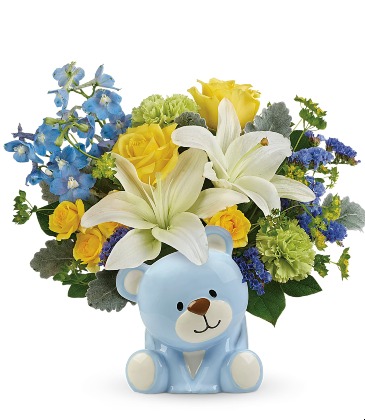 Joyful Blue Bear TNB14-1B in Fort Worth, TX | DAVIS FLORAL DESIGNS Joyful Blue Bear TNB14-1B in Fort Worth, TX | DAVIS FLORAL DESIGNS
