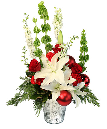 Joyful Christmas Bells Holiday Flowers in Albany, NY | Ambiance Florals & Events