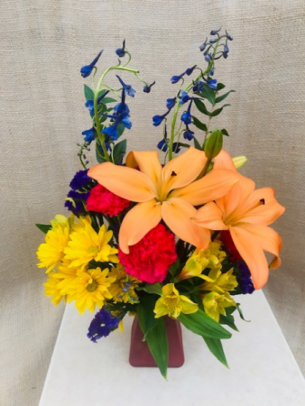 Joyful Gathering Fresh Vase Arrangement