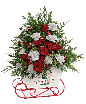 joyful holiday tree bouquet 