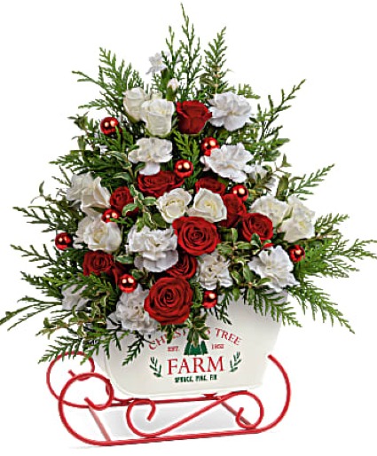 Joyful Holiday Tree Sleigh Keepsake