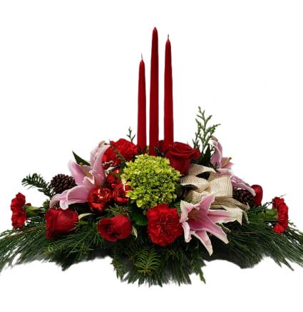 Joyful Lilies Centerpiece