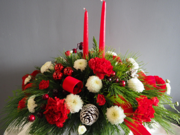 Joyous Candlelight Flower Arrangement