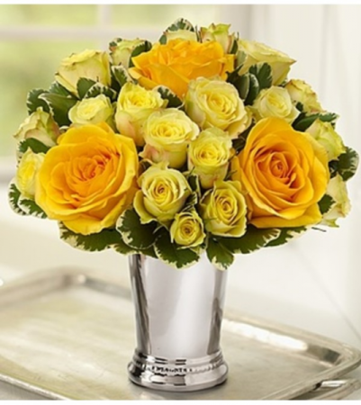 Julep Cup Bouquet™ - Yellow Arrangement