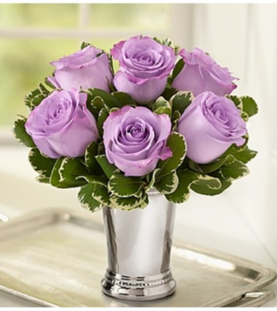 Julep Cup Lavender Rose Arrangement