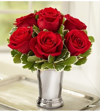 Julep Cup Red Roses Arrangement