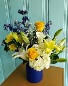  BLUE SAVANNAH JAR FLOWER ARRANGEMENT