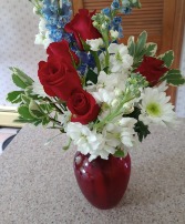 July Special Custom Ruby Red Birthstone Bouquet Special