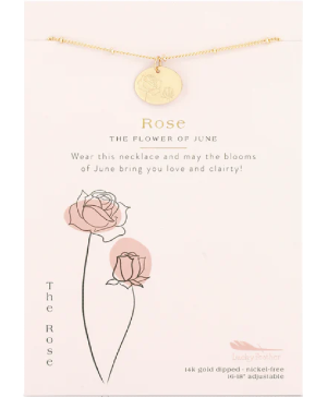 June Birth Flower Necklace 