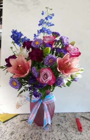 Just a little blue mix vase