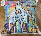 Just As I Am with Church design pillow 