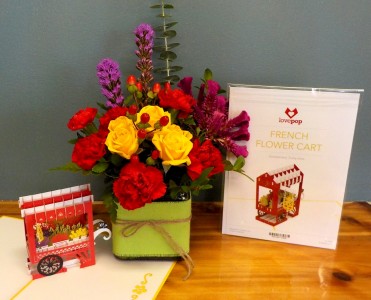 Just Because Arrangement with LovePop Card 45.00 55.00 65.00