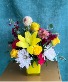 JUST DARLING SUNSHINE CUBE FLOWER ARRANGEMENT