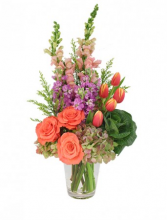 JUST PEACHY Vase Arrangement