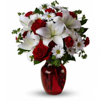 Just to Say I Love You Red Vase