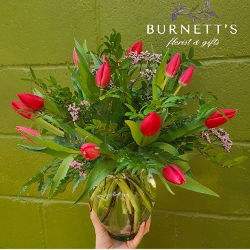Just Tulips Vase Arrangement in Kelowna, BC | Burnett's Florist