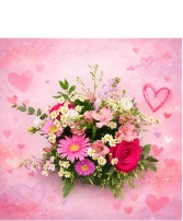 K015 Tickled Pink Vase of Pink