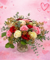 K2407 Parisian Elegance 24 Roses Vase Arrangement