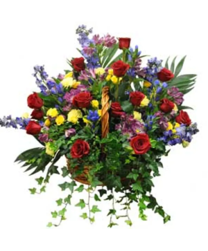 K608 Peaceful Garden Sympathy Basket Large Basket 