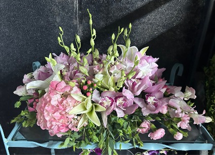 Kataleya's Peaceful Pink Casket Spray A Davis Floral Design
