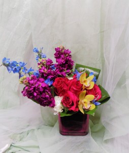 Kauai Bouquet Cube Arrangement 