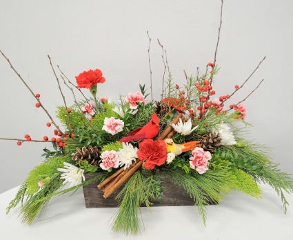 KC2408D Woodland Cheer 1 Sided Centerpiece