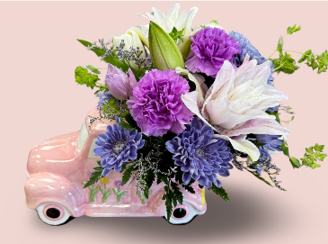 Keepsake Ceramic Floral Truck Fresh Cut Floral in Zanesville, OH | FLORAFINO'S FLOWERS & GIFTS
