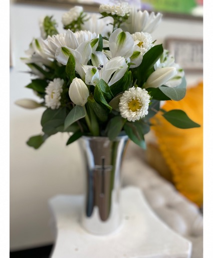 Keepsake Premium Cross Vase Bouquet  Sympathy