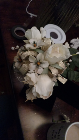 Keepsake silk corsage Wrist corsage made to last