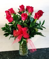 Kim's Summer Rose Special Dz Red Rose in a Vase