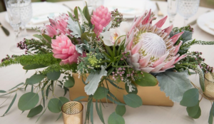 King Protea & Ginger Centrepiece  Reception Flowers 