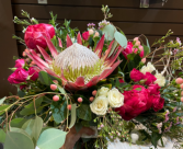 King protea & Peonies  Bridal Bouquet 