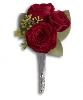 King's Red Boutonniere- Standard Boutonniere 